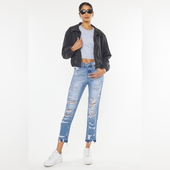 B8.12 KanCan High Rise Ankle Skinny Jeans Distress Size 25 ā¢Rise 10 ⢠Inseam23 - Picture 10 of 10